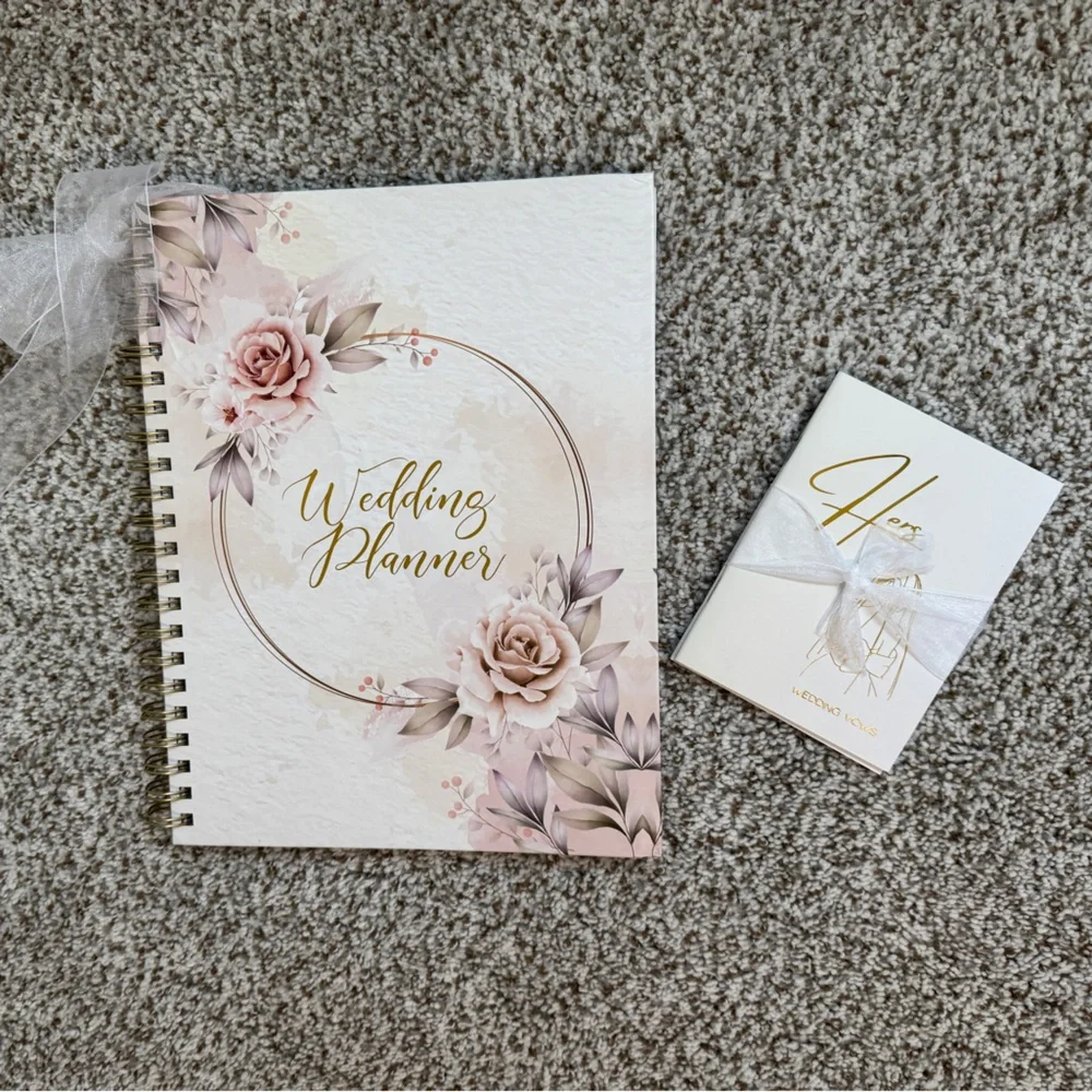 Floral Wedding Planner with His/Her Vow Books